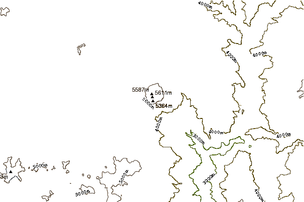 Mountain peaks around Volcan Ubinas