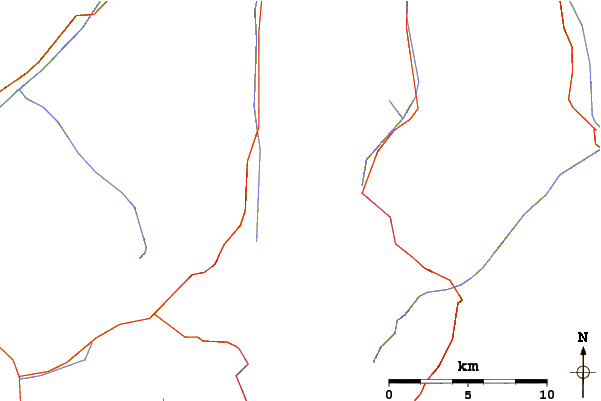 Roads and rivers around Vordere Ölgrubenspitze