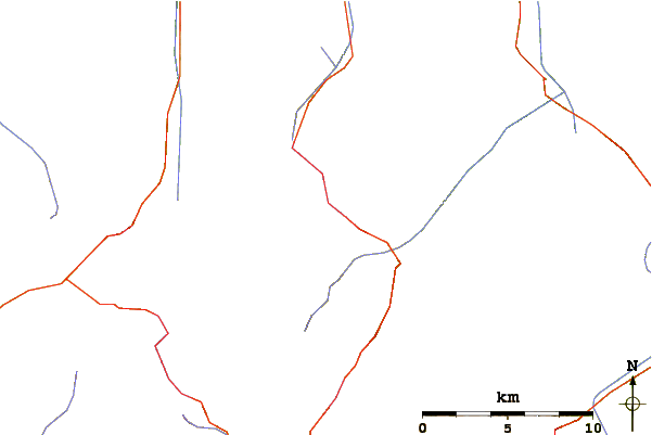 Roads and rivers around Vorderer Brochkogel