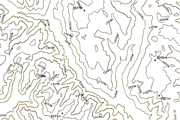 Mountain peaks around Vulcan's Thumb