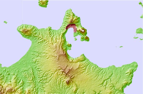 Surf breaks located close to Vulcan (volcano)