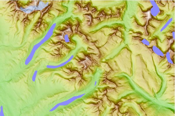 Surf breaks located close to Vulture Peak (Montana)