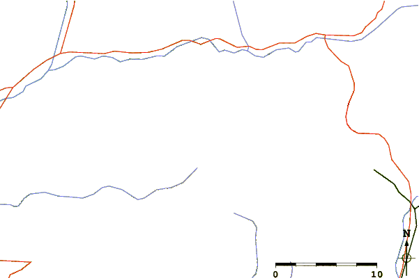 Roads and rivers around Vulturó