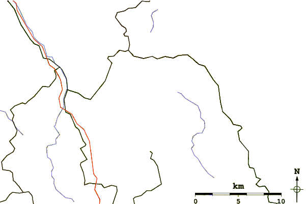 Roads and rivers around Vysoký kámen