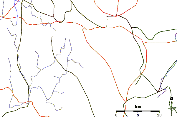 Roads and rivers around Wachusett Mtn