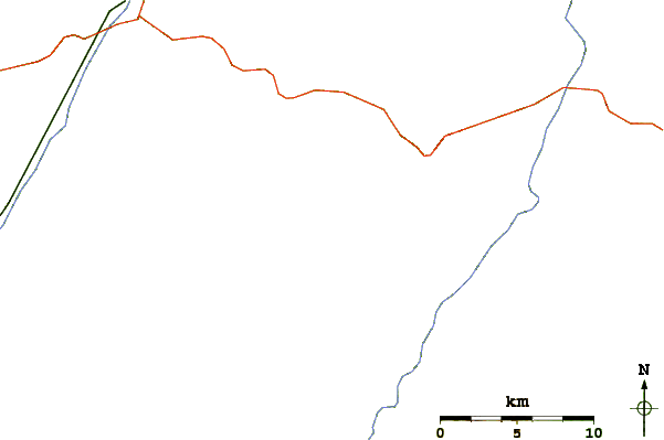 Roads and rivers around Wacousta Hill