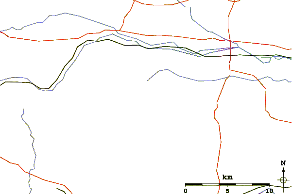 Roads and rivers around Walbury Hill