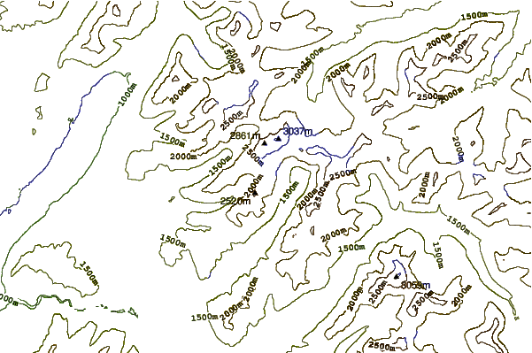 Mountain peaks around Walton Mountain