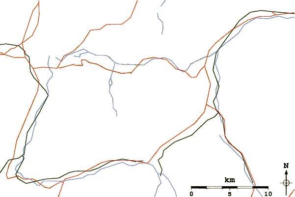 Roads and rivers around Wandflue