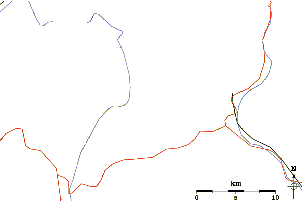 Roads and rivers around Wandfluhhorn