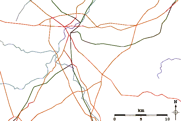 Roads and rivers around Wandlebury Hill