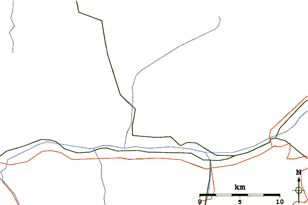 Roads and rivers around Wannihorn