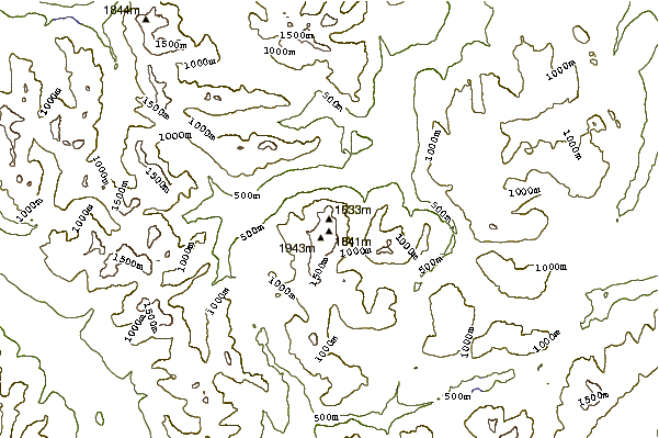 Mountain peaks around Warden Peak