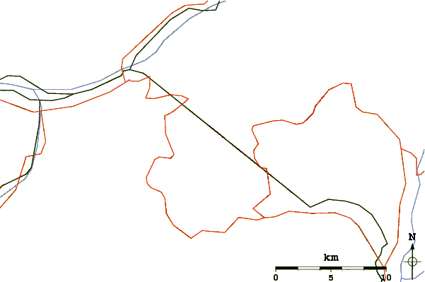 Roads and rivers around Wasenhorn (Simplon)