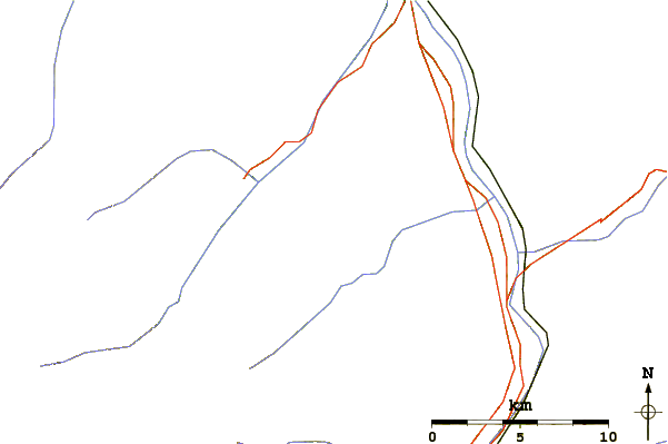 Roads and rivers around Wasenwand