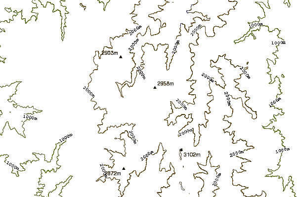 Mountain peaks around Washiba Dake