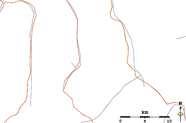 Roads and rivers around Wassertalkogel