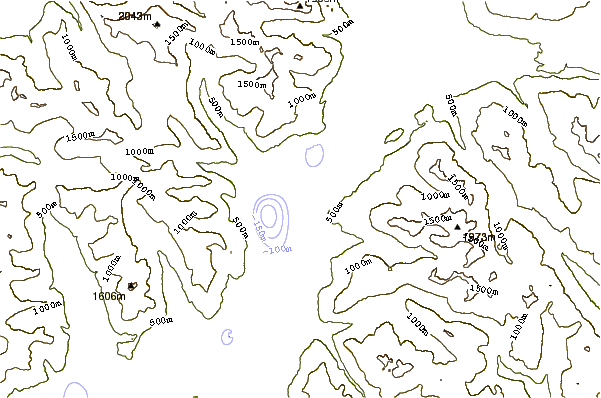 Mountain peaks around Watts Point volcanic centre