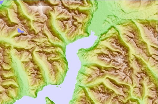 Surf breaks located close to Watts Point volcanic centre