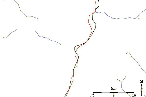 Roads and rivers around Watts Point volcanic centre