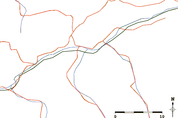 Roads and rivers around Watzespitze