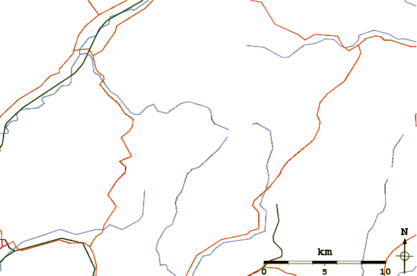 Roads and rivers around Waun Lefrith