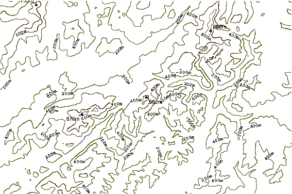 Mountain peaks around Waun-oer