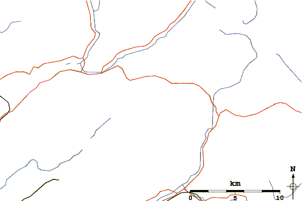 Roads and rivers around Waun-oer