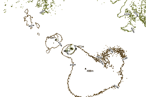 Mountain peaks around Waw an Namus