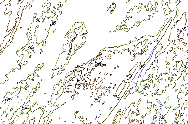 Mountain peaks around Wawayanda Mountain