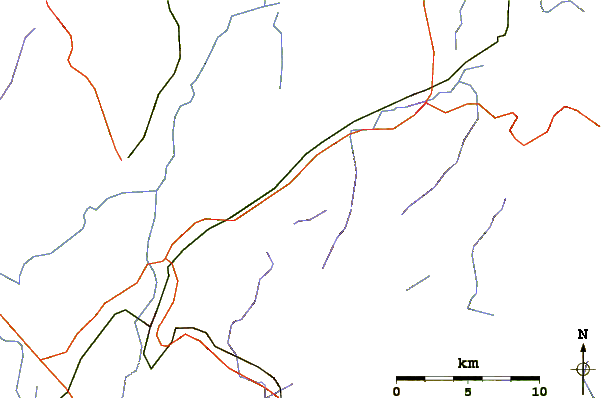 Roads and rivers around Wawayanda Mountain