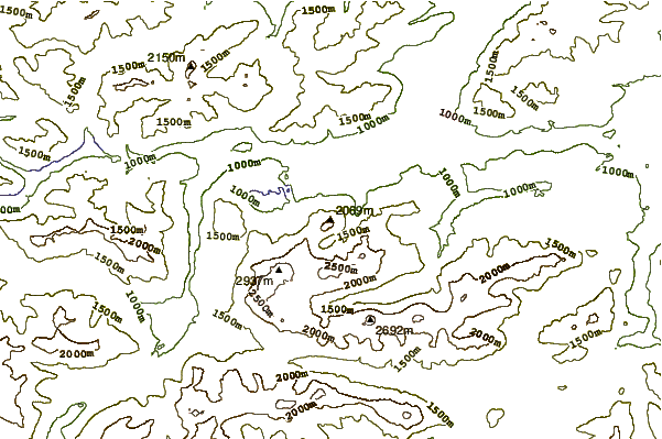 Mountain peaks around Waxenstein