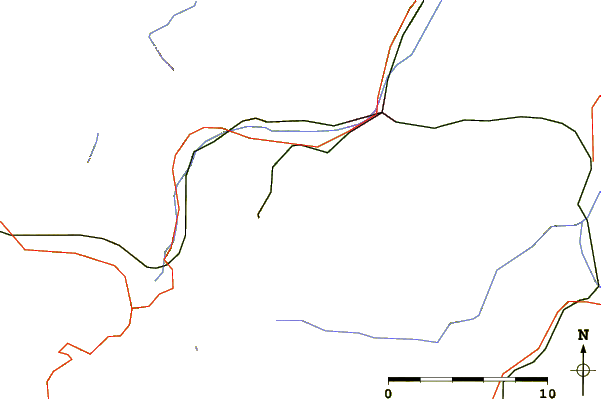 Roads and rivers around Waxenstein