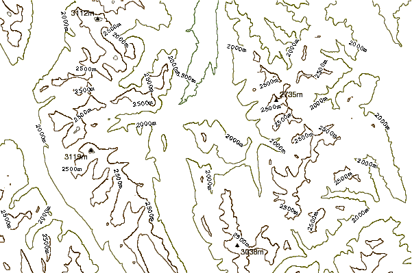 Mountain peaks around Wedge The