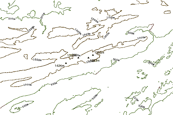 Mountain peaks around Weissenstein