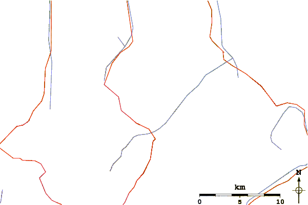 Roads and rivers around Weißer Kogel