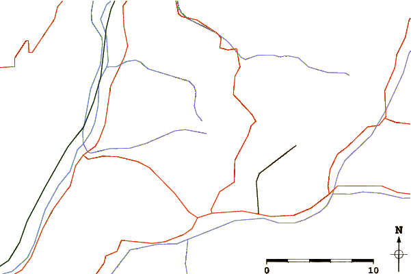 Roads and rivers around Weißhorn (South Tyrol)