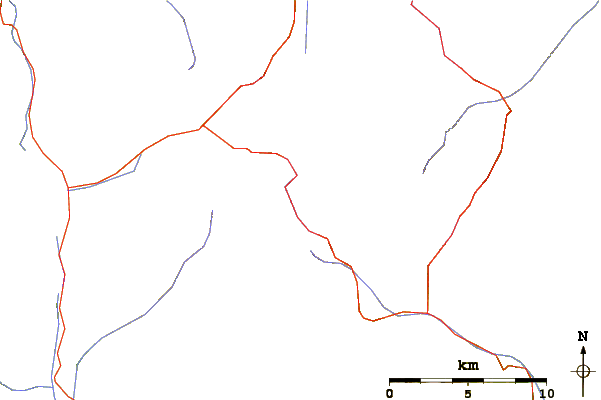 Roads and rivers around Weisskugel