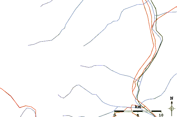 Roads and rivers around Weißwandspitze