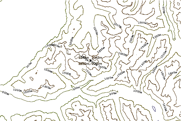 Mountain peaks around Welch Peak