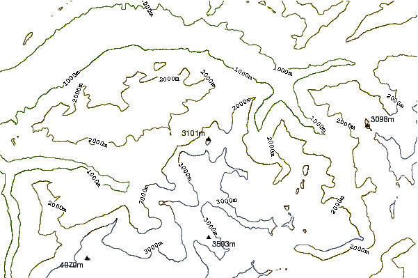 Mountain peaks around Wellhorn