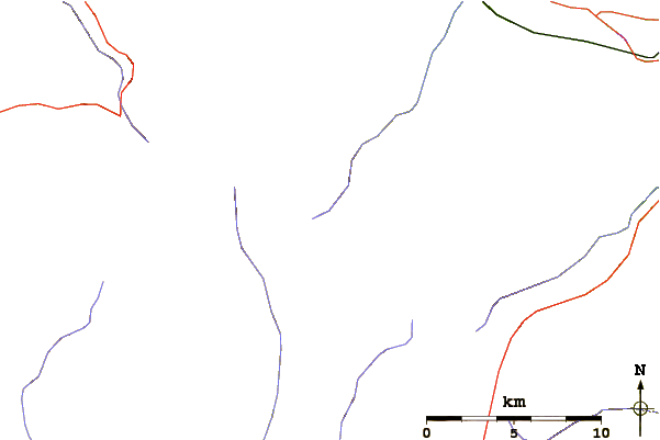 Roads and rivers around Wenatchee Mountain