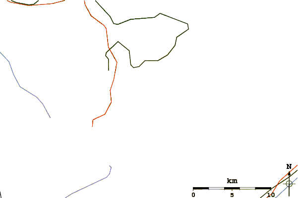 Roads and rivers around Wengen Jungfrau