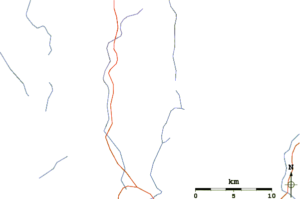 Roads and rivers around West Kennebago Mountain