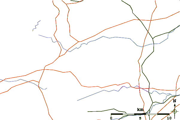 Roads and rivers around West Lomond