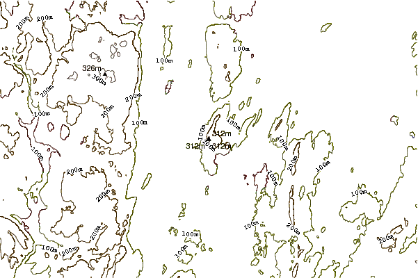 Mountain peaks around West Peak (New Haven County, Connecticut)