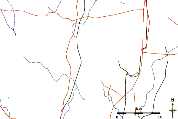 Roads and rivers around West Suffield Mountain