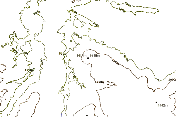 Mountain peaks around Western Bluff (Mole Creek)