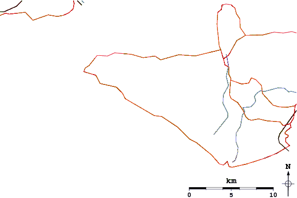 Roads and rivers around Westover Down (Isle of Wight)