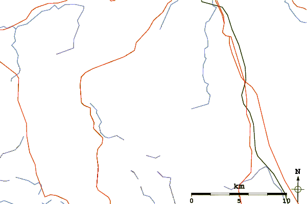 Roads and rivers around Wether Hill (Lake District)